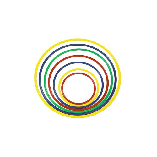 Coloured nylon hoop, flat section, diameter 80 cm