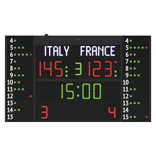 TABELLONE ELETTRONICO MULTISPORT SERIE FC54H25N12A1 FIBA