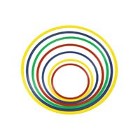 Coloured nylon hoop, flat section, diameter 80 cm Sport System