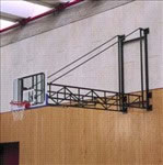 WALL MOUNTED SIDE FOLDING BASKETBALL BACKSTOPS PROJECTION 325 CM Sport System