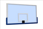 SAFETY TEMPERED GLASS BASKETBALL BACKBOARD  DIMENSIONS 1800X1050X12 MM Sport System