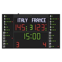 TABELLONE ELETTRONICO MULTISPORT SERIE FC54H25N12A1 FIBA Favero Electronic Design