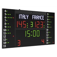 TABELLONE ELETTRONICO MULTISPORT SERIE FC54H25N12A1 FIBA Favero Electronic Design